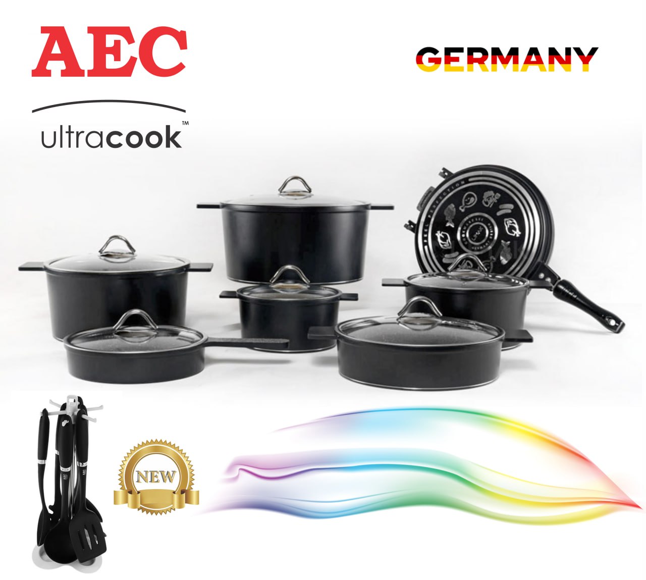 سرویس قابلمه ۲۱ پارچه AEC گرانیت طرح ژرمنی